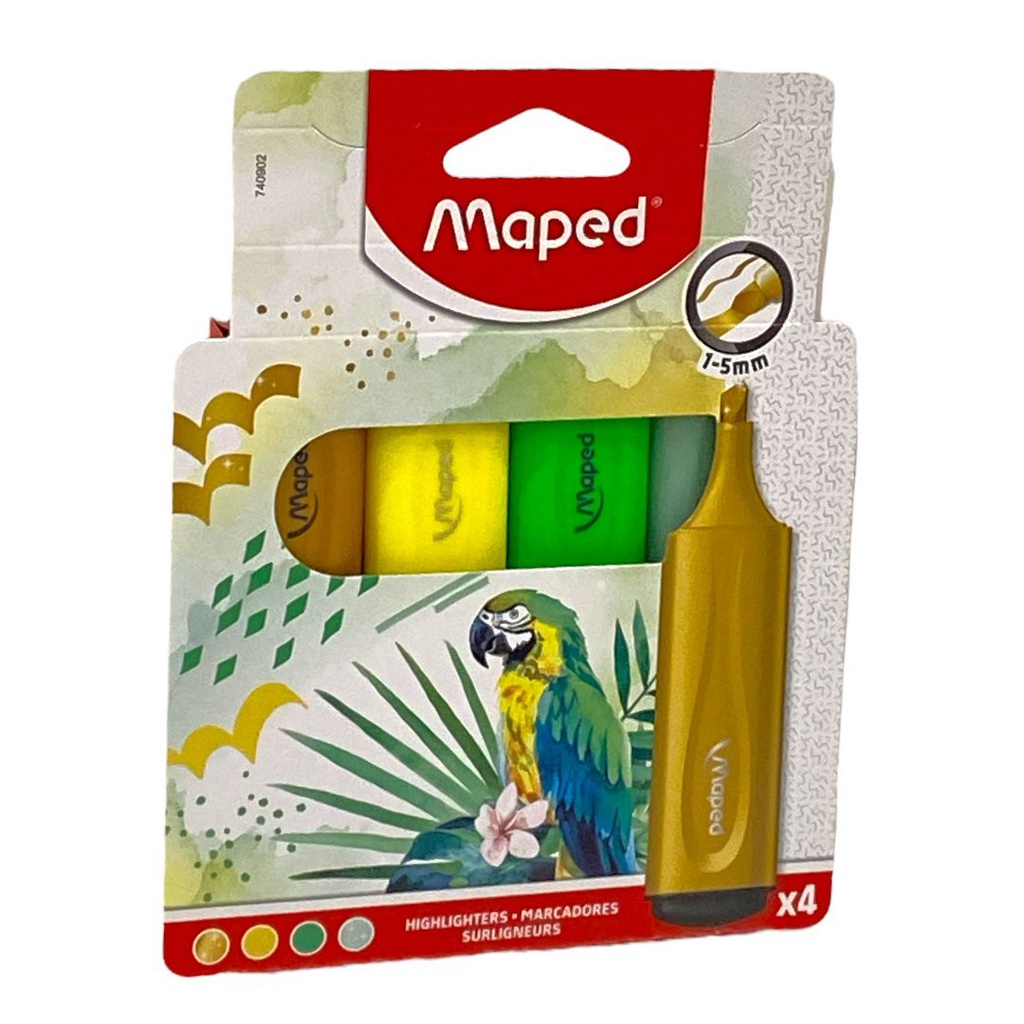 قلم تظهير مابد 4 لون MAPED