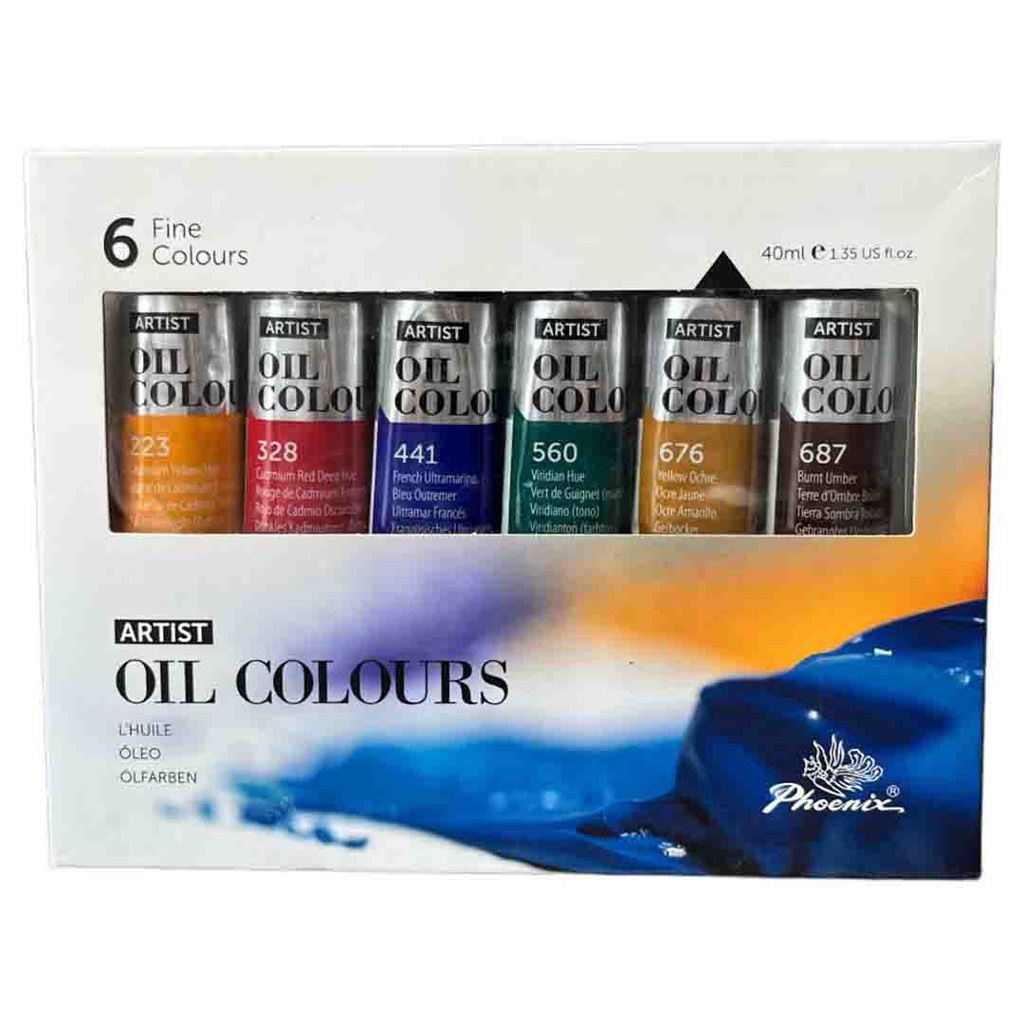 Phoenix ARTIST OIL COLORS 6*60ML set