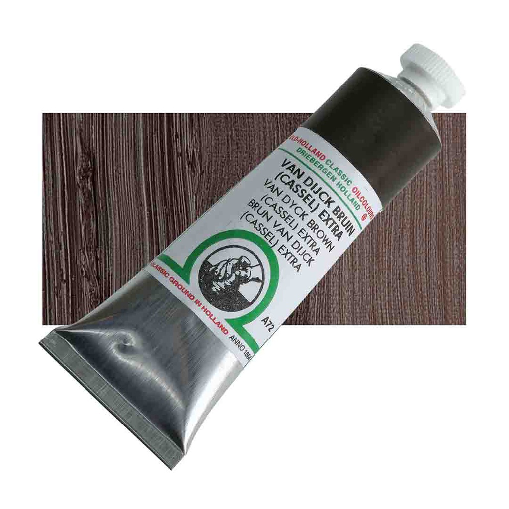 Old Holland - Oil Colour Tube 40ml van Dyck Brown (Cassel) Extra