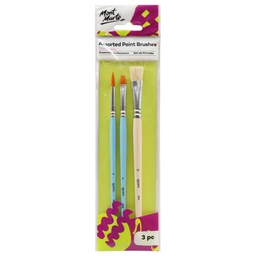 Mont Marte water brush Set Flat F/M/B 3pc