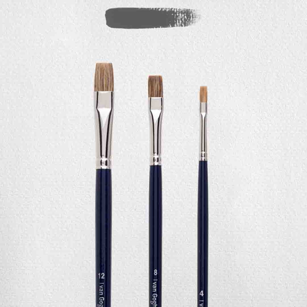Acrylic & Oil Paint Brushes - Set of 12