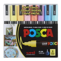 الوان ماركر بوسكا لجميع الاسطح 8 لون POSCA0.9-1.3MM