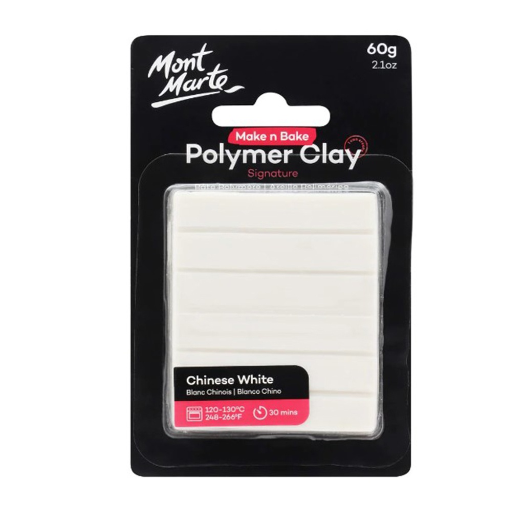 Mont Marte Make N Bake Polymer Clay 60g - Chinese White