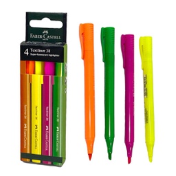 قلم توضيح 4 لون فسفوري فبركاستيل