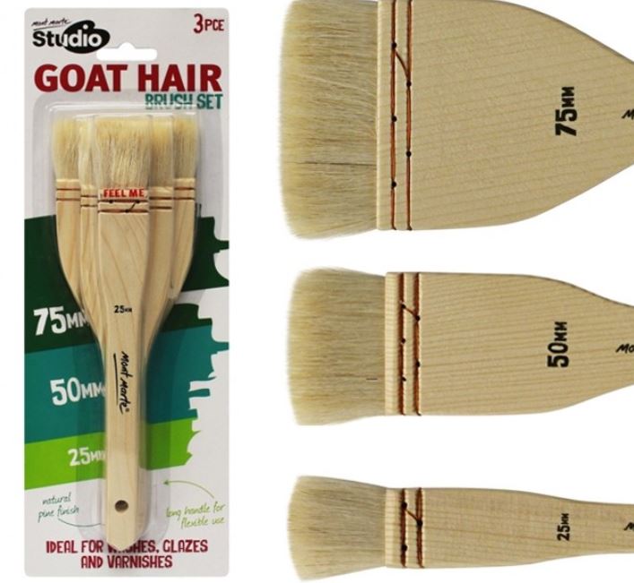 Mont Marte Goat Hair Beech Hake Brush - 46mm